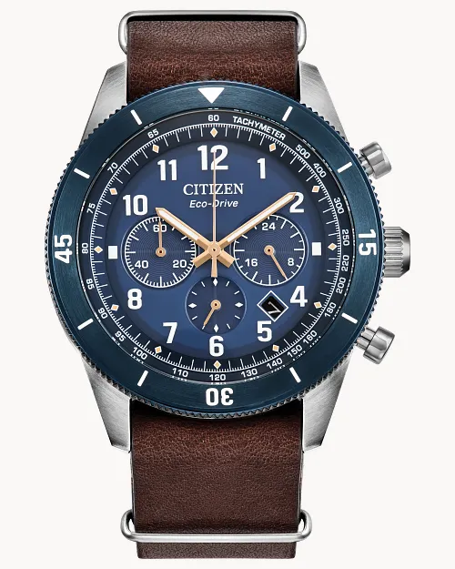 Terra Force Blue Dial Leather Strap CA4747-05L | CITIZEN Terra Force Blue Dial Leather Strap CA4747-05L | CITIZEN